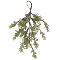 White Berry and Leaf  Hanger or Spray 26cm