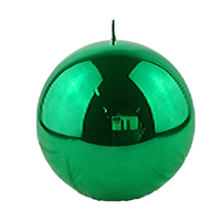 Green Metallic Matte Ball Candle 15cm