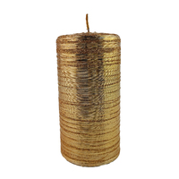 Gold Metallic Spenallato Pillar Candle 15 x 7cm