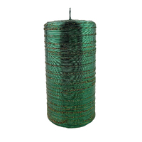 Green Metallic Spenallato Pillar Candle 15 x 7cm