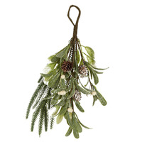 Frosted Mistletoe Bunch with Pine