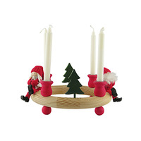 Nordic Timber Candle Wreath Medium `16cm