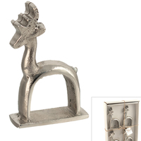 Keys Reindeer Silver  Napkin Ring 4 pc