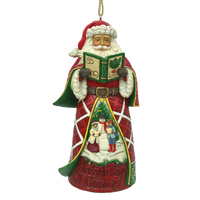 Caroling Song Santa  Hanging Christmas Ornament  12cm