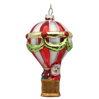 Santa in Hot Air Balloon Hanging Christmas Decoration