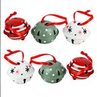 Mixed 4cm Bell Hanging Decoration Set 6pk