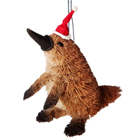 Platypus Australian Christmas Bristlebrush Decoration