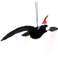 Flying Magpie  Christmas Bristle Decoration 18cm