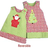 A Line Reversible Christmas Dress  2Years