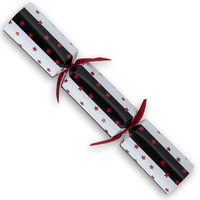Black & White (Red Stars) Catering Crackers - Box of 50