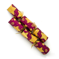 Burgundy and Gold Medium Catering Crackers -  Box of 50