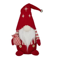 Red and White Gnome Sitting