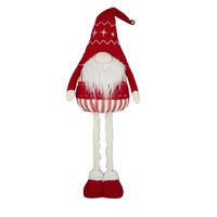 Red and White Gnome with Extendable Legs