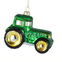 Tractor Hanging Ornament Glass