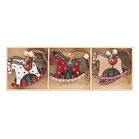 Rocking Horse Hanging Decoration Set. 6pc