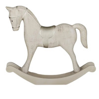 Taupe Rocking Horse Decoration 26 x 7 x 23 cm