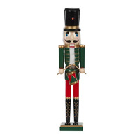 Red and Green Wood Nutcracker 61cm