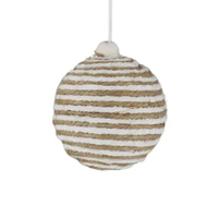 Natural White 6cm Hanging Christmas Bauble