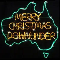 Merry Christmas Downunder Rope Light Christmas Display