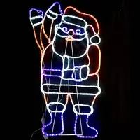 Waving Santa Rope Light Christmas Display