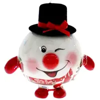 LED  Snowman with Red Scarf Hanging Decoration