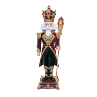 Burgundy Green and Gold Nutcracker 45cm