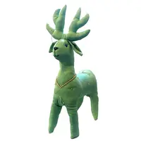 Standing / Hanging Fabric Reindeer Green  20cm H