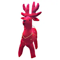 Standing / Hanging Fabric Reindeer Red  20cm H