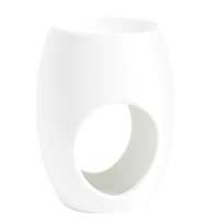 White Ceramic Tapered Oval Oil Burner