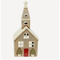 Alsace Tea Light  Church Christmas Stone