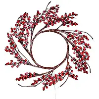 Red Berry Snow Light Up Christmas Wreath 60cm