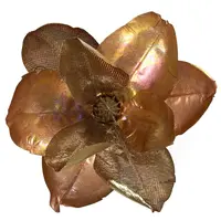 Luxe Old Gold Luxe Metallic Magnolia Clip On Flower