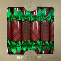 Bold Tartan Christmas Crackers 6pk