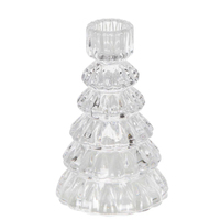 Ice Glass Christmas Tree Candle 13 x 8cm