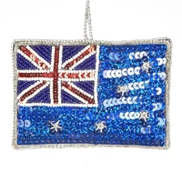 Sequin Australian Flag Hanging Christmas Decoration