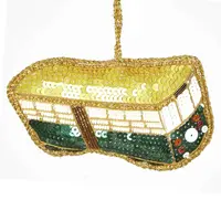 Sequin Tram Travel  Hanging Christmas Decoration