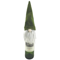 Santa Wine Bottle Cover - Green