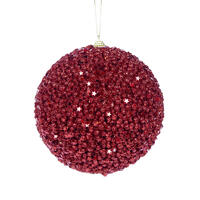 Red Stars 15cm Non Breakable Bauble