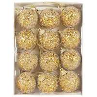 Mini Gold Sugar Baubles 3 cm 12pk