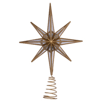 8 Point Mirrored Copper Christmas Tree Topper