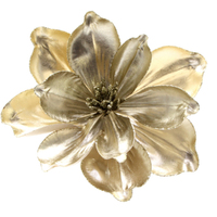 Champagne Magnolia Clip on Flower 21cm