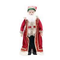 Red Latte Standing Santa 45cm