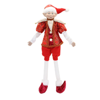 Red Posable Christmas Elf 60cm