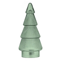 Comet Green Glass Christmas Tree Tealight 30cm