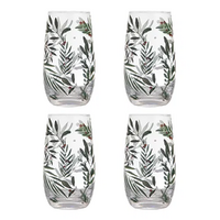 Berry and Greenery Christmas Highball Tumbler 4 pk