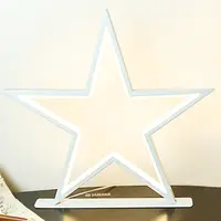 Star Neon Table Lamp White