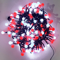 300 LED Connectable Cherry Ball Cluster Lights - Red and White