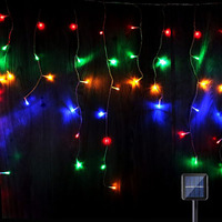 480 Solar LED Icicle Lights - Multicolour