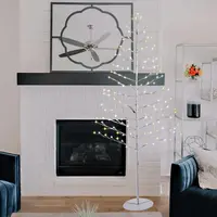 Flat White Twig Tree with Warm White / White LEDs