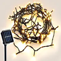 420 SOLAR LED Fairy Lights - Warm White (Gn Wire)